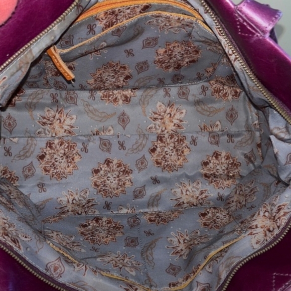 HOBO Borne Zip Top Tote in Rich Purple Smooth Leather - Picture 5 of 5